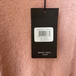 Brave soul pink/nude fuzzy sweater